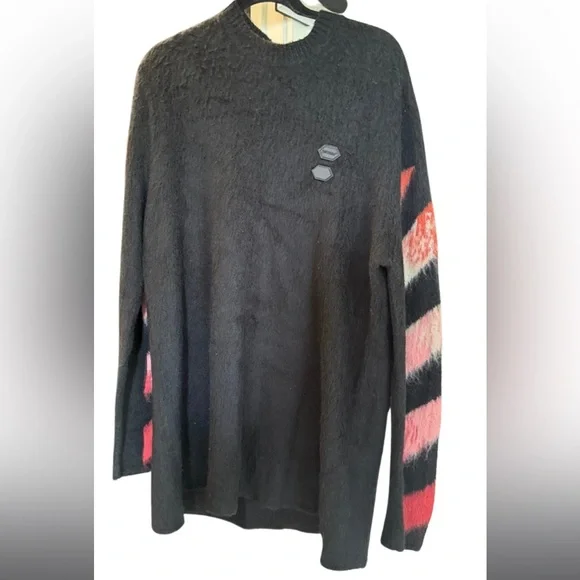 Off-White Black and Orange Crewneck Sweater